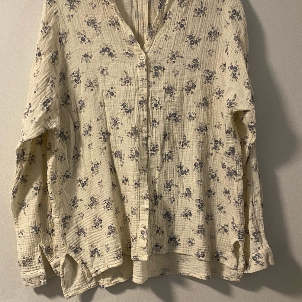 Floral Button-Up Blouse